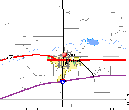 Kimball, NE (69145) map