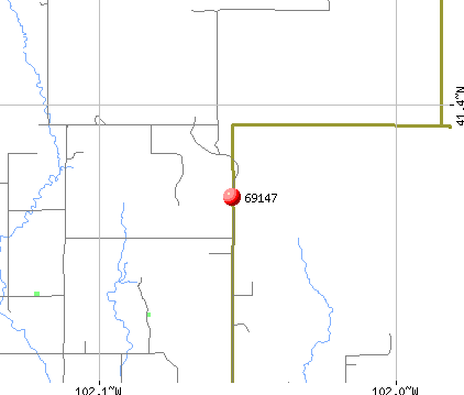 Lewellen, NE (69147) map