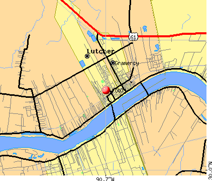 Lutcher, LA (70071) map