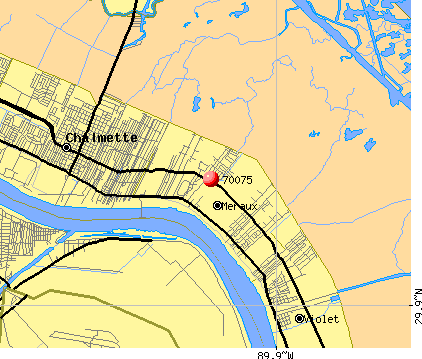 Meraux, LA (70075) map