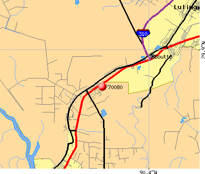 Paradis, LA (70080) map