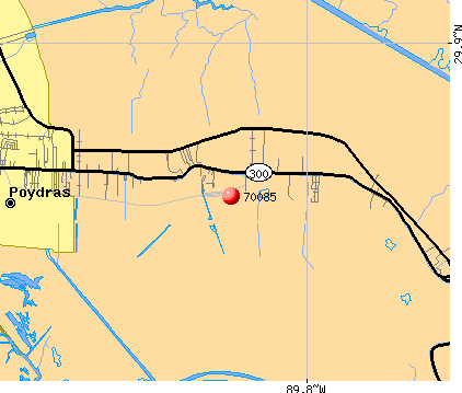 Poydras, LA (70085) map