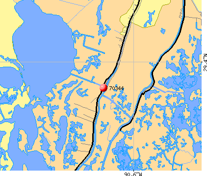 Chauvin, LA (70344) map