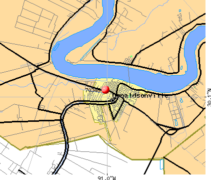 Donaldsonville, LA (70346) map