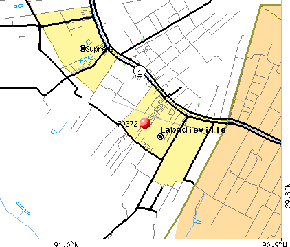Labadieville, LA (70372) map