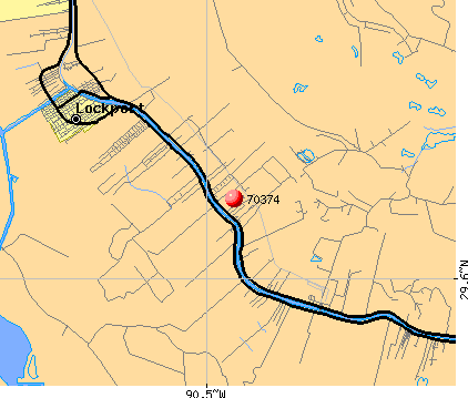Lockport, LA (70374) map