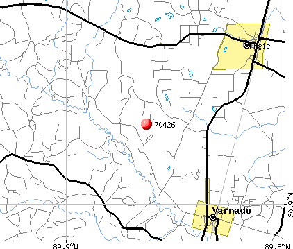 Angie, LA (70426) map