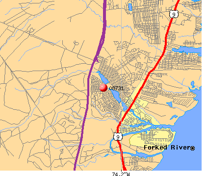 Forked River, NJ (08731) map