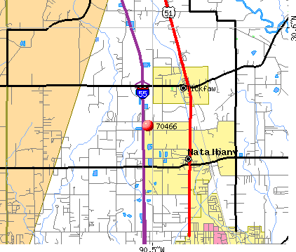 Tickfaw, LA (70466) map