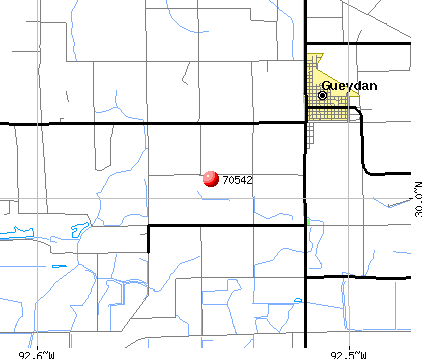 Gueydan, LA (70542) map