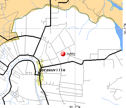 Loreauville, LA (70552) map