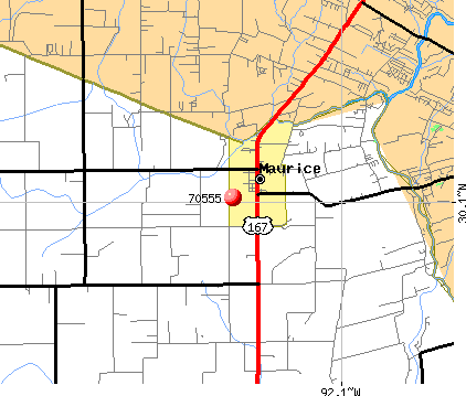 Maurice, LA (70555) map