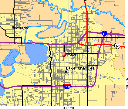 lake charles louisiana map