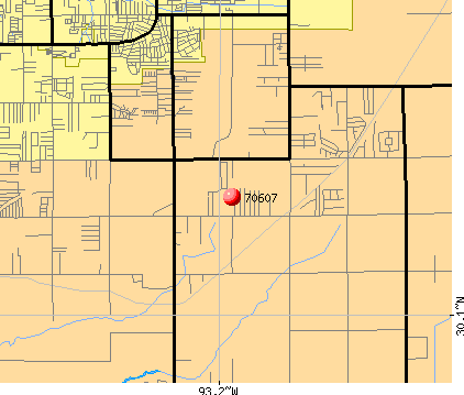 Lake Charles Zip Code Map