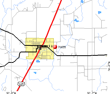 Oberlin, LA (70655) map
