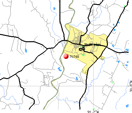 Jackson, LA (70748) map