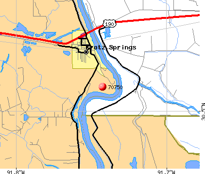 Krotz Springs, LA (70750) map