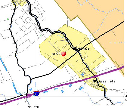 Rosedale, LA (70772) map