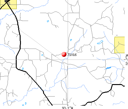 Lucky, LA (71016) map