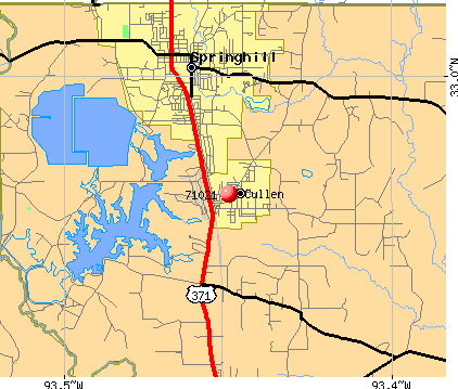 Cullen, LA (71021) map