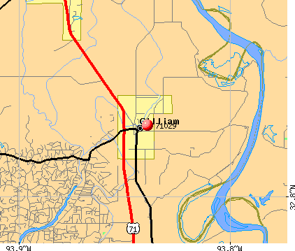 Gilliam, LA (71029) map