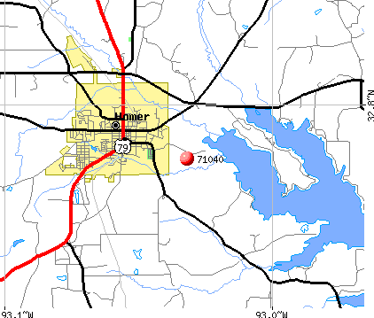 Homer, LA (71040) map