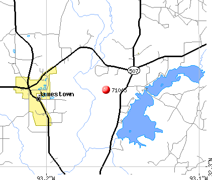 Jamestown, LA (71045) map