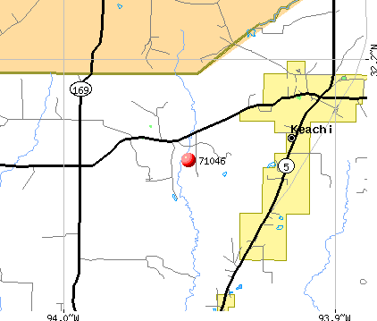 Keachi, LA (71046) map