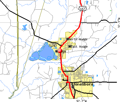 Hodge, LA (71247) map