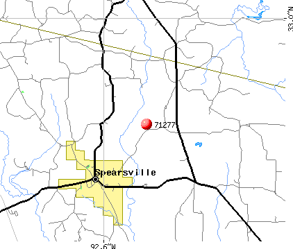Spearsville, LA (71277) map