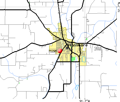 Winnsboro, LA (71295) map