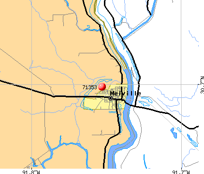 Melville, LA (71353) map