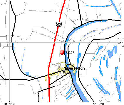 Newellton, LA (71357) map