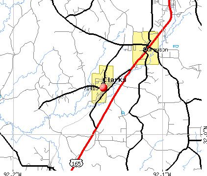 Clarks, LA (71415) map