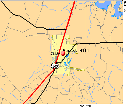 Forest Hill, LA (71430) map