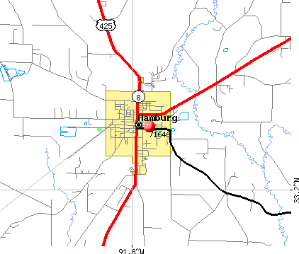 Hamburg, AR (71646) map