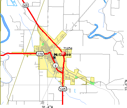 McGehee, AR (71654) map