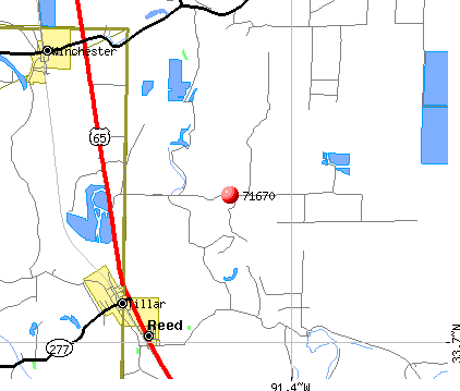 Tillar, AR (71670) map