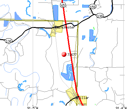 Winchester, AR (71677) map