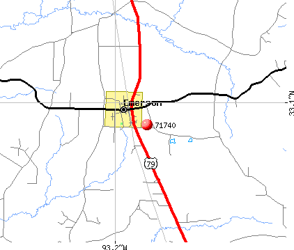 Emerson, AR (71740) map