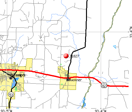 Buckner, AR (71827) map
