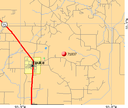 Fouke, AR (71837) map