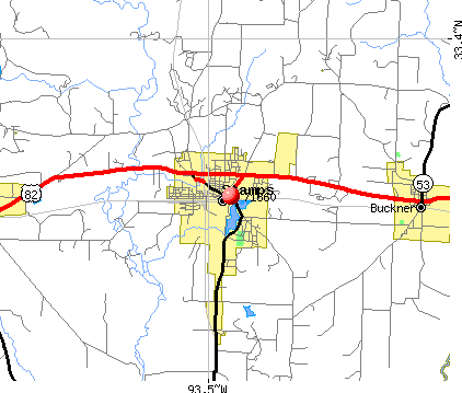 Stamps, AR (71860) map