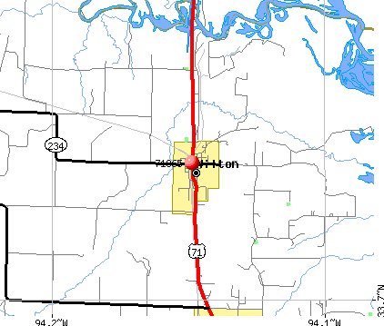 Wilton, AR (71865) map