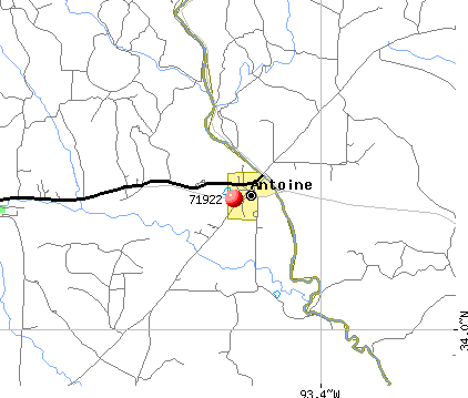Antoine, AR (71922) map