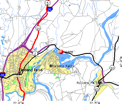 Turners Falls, MA (01376) map