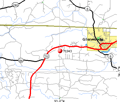 Glenwood, AR (71943) map