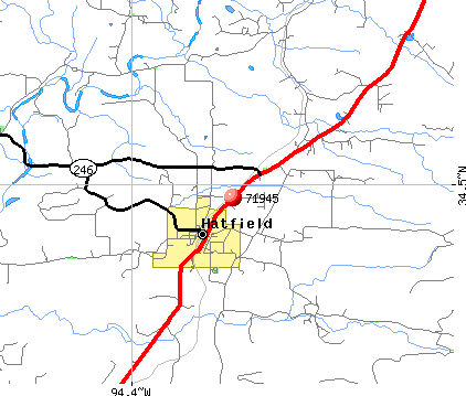 Hatfield, AR (71945) map