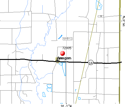 Amagon, AR (72005) map