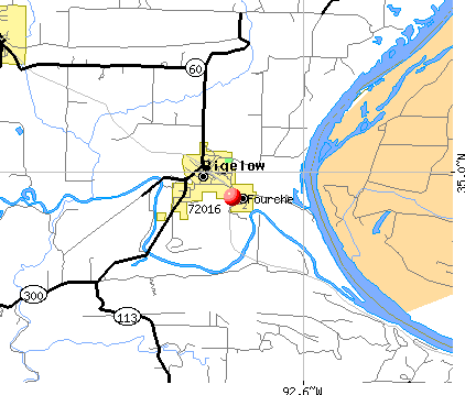 Bigelow, AR (72016) map
